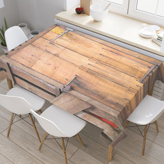 Скатерть прямоугольная JoyArty "Запертая дверь" из оксфорда, 180x145 см