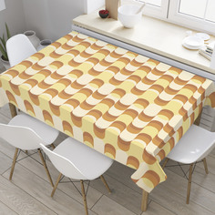 Скатерть прямоугольная JoyArty "Волны поп-арт" из оксфорда, 120x145 см