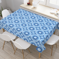 Скатерть прямоугольная JoyArty "Круглые мотивы" из оксфорда, 120x145 см