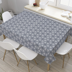 Скатерть прямоугольная JoyArty "Шестеренки в треугольнике" из оксфорда, 120x145 см