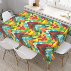 Скатерть прямоугольная JoyArty "Геометрия узоров" из оксфорда, 120x145 см