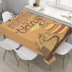 Скатерть прямоугольная JoyArty "Цени момент" из оксфорда, 120x145 см