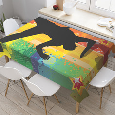 Скатерть прямоугольная JoyArty "Танцы диско клуба" из оксфорда, 180x145 см