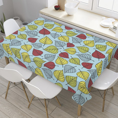 Скатерть прямоугольная JoyArty "Цветная листва" из оксфорда, 120x145 см