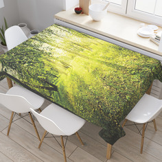 Скатерть прямоугольная JoyArty "Весенний пикник" из оксфорда, 120x145 см