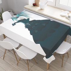 Скатерть прямоугольная JoyArty "Вечернее платье" из оксфорда, 120x145 см