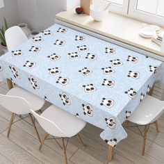 Скатерть прямоугольная JoyArty "Взгляд панды" из оксфорда, 180x145 см