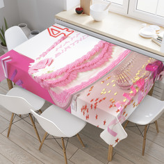 Скатерть прямоугольная JoyArty "Торт на 40-летие" из оксфорда, 120x145 см