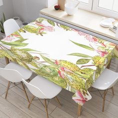 Скатерть прямоугольная JoyArty "Экзотические фейхоа" из оксфорда, 120x145 см