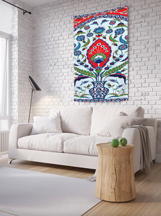 Вертикальное фотопанно на стену JoyArty Орнаментальный цветок в кувшине 100x150 см