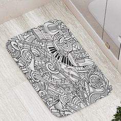 Коврики для ванной и туалета bath_100838 Музыкальные каракули JoyArty