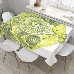 Скатерть прямоугольная JoyArty "Райские птицы" из оксфорда, 120x145 см