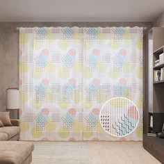 Тюль вуаль на шторной ленте с принтом JoyArty "Сладость впечатлений", 310х265 см