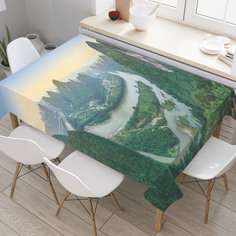 Скатерть прямоугольная JoyArty "Река Ли в Синпин Гуанси" из оксфорда, 120x145 см