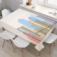 Скатерть прямоугольная JoyArty "Горизонты Сан-Диего" из оксфорда, 180x145 см