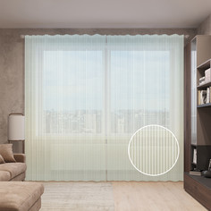 Тюль вуаль на шторной ленте с принтом JoyArty "Равномерное полотно", 310х265 см