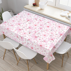 Скатерть прямоугольная JoyArty "Соцветия магнолии" из оксфорда, 180x145 см