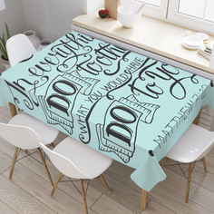 Скатерть JoyArty "Поступайте с другими так, как вы хотите" 180x145 см