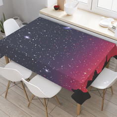 Скатерть прямоугольная JoyArty "Безоблачное ночное небо" из оксфорда, 120x145 см