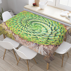 Скатерть прямоугольная JoyArty "Алоэ Полифилла" из оксфорда, 120x145 см