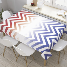 Скатерть прямоугольная JoyArty "Зигзаги с градиентом" из оксфорда, 120x145 см