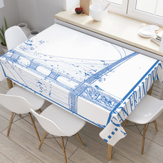 Скатерть прямоугольная JoyArty "Печать Сан-Франциско" из оксфорда, 180x145 см