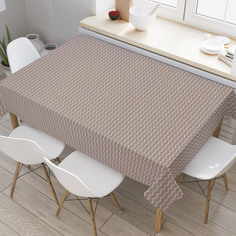 Скатерть прямоугольная JoyArty "Зигзаг моно" из оксфорда, 180x145 см