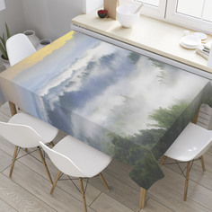 Скатерть прямоугольная JoyArty "Туманная песня" из оксфорда, 120x145 см