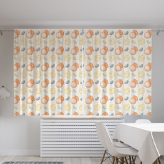 Классические шторы JoyArty "Очищенный апельсин", серия Oxford DeLux, 2 полотна 145x180 см