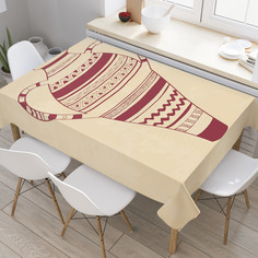 Скатерть прямоугольная JoyArty "Кувшин с полосками" из оксфорда, 120x145 см