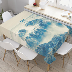 Скатерть прямоугольная JoyArty "Японский строб в шторм" из оксфорда, 120x145 см