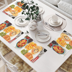Комплект салфеток JoyArty "Поднос вкусных продуктов" (32х46 см, 4 шт.)
