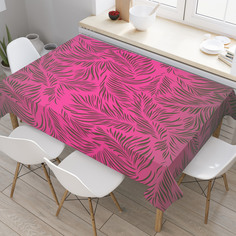 Скатерть прямоугольная JoyArty "Очертания перьев" из оксфорда, 120x145 см