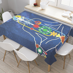 Скатерть прямоугольная JoyArty "Чакры и их проекции" из оксфорда, 120x145 см