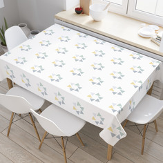 Скатерть прямоугольная JoyArty "Круг из треугольников" из оксфорда, 180x145 см