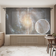 Шторы и тюль tul_22409_145x180 Туманный космос JoyArty