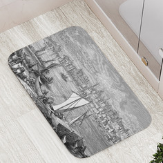 Коврики для ванной и туалета bath_108225 Варшава, старинные гравюры Joy Arty