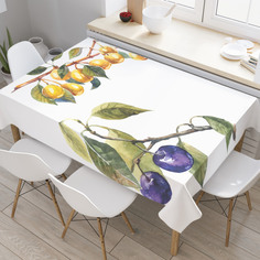 Скатерть прямоугольная JoyArty "Оливки и маслины" из оксфорда, 120x145 см