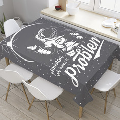 Скатерть прямоугольная JoyArty "Хьюстон,у нас проблемы" из оксфорда, 120x145 см