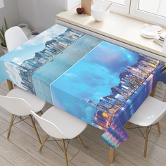 Скатерть прямоугольная JoyArty "Смена времени" из оксфорда, 120x145 см