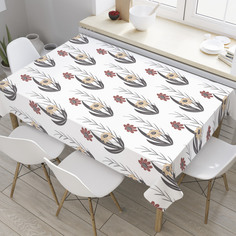 Скатерть прямоугольная JoyArty "Полевое двухцветие" из оксфорда, 120x145 см