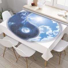 Скатерть прямоугольная JoyArty "Небесная гармония" из оксфорда, 120x145 см