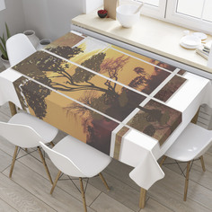 Скатерть прямоугольная JoyArty "Дикий пазл" из оксфорда, 120x145 см