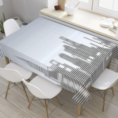 Скатерть прямоугольная JoyArty "Мозаичный город" из оксфорда, 120x145 см