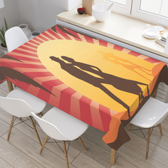 Скатерть прямоугольная JoyArty "Танцы при луне" из оксфорда, 180x145 см