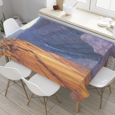 Скатерть прямоугольная JoyArty "Вечер в каньоне" из оксфорда, 120x145 см