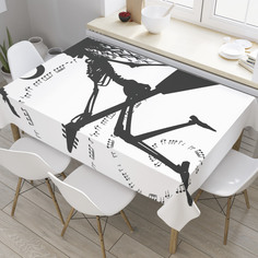 Скатерть прямоугольная JoyArty "Полет ведьмы" из оксфорда, 120x145 см