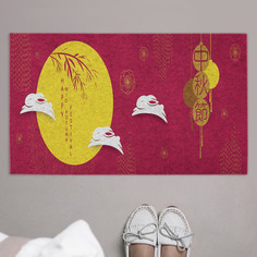 Придверный коврик JoyArty "Плакат осеннего фестиваля" резиновая основа 75x45 см