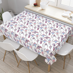 Скатерть прямоугольная JoyArty "Разнообразие воздушных змей" из оксфорда, 180x145 см