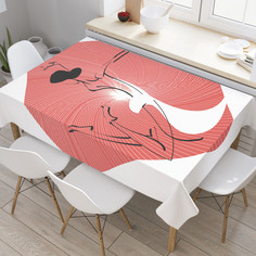 Скатерть прямоугольная JoyArty "Силуэт танцующей девушки" из оксфорда, 180x145 см